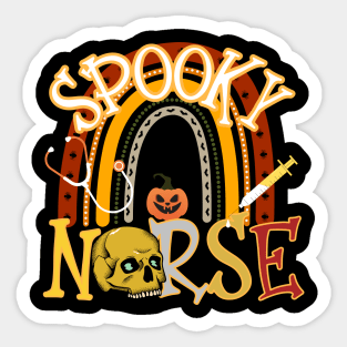 Spooky Nurse Gift Idea Sticker